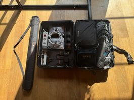 Field Recording Interface Funkstrecken und Shotgun Mikrofon