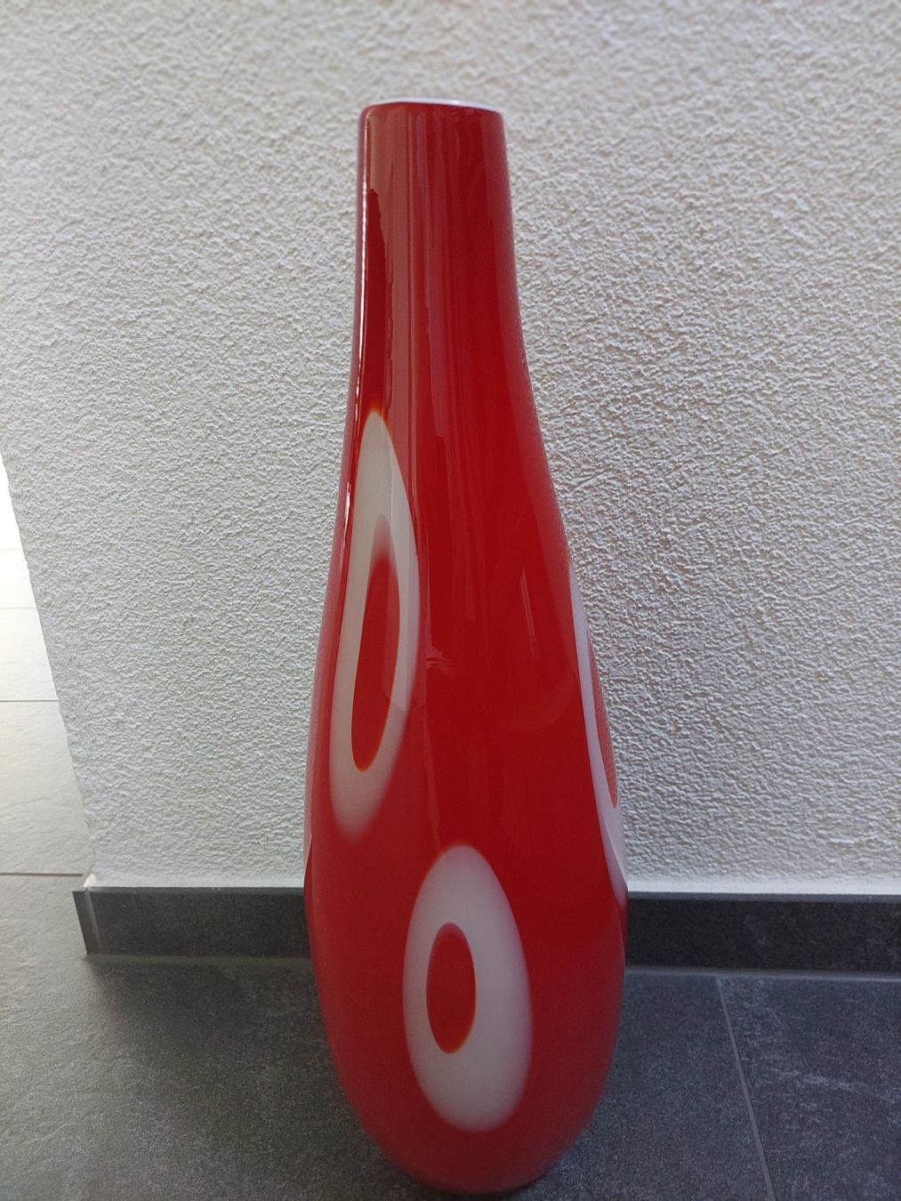 Murano Vasi & Recipienti: Grosse rote Muranovase mit Ringmuster, 70er – Usato da Subingen venduto da K7passt_immer 4