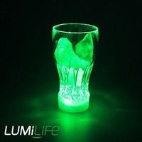 LED Longdrink Glas grün beleuchtet