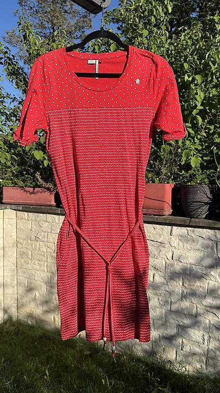 Vestiti: Rotes Ragwear Kleid mit Punkten Gr. M – Usato da Reinach BL venduto da Enodel