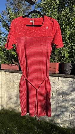Rotes Ragwear Kleid mit Punkten Gr. M