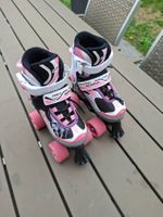 Rollschuhe Senhai Pink Weiss gebraucht, verstellbar 29-32