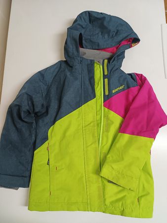 Ziener Ski- Winterjacke grün pink Grösse 128