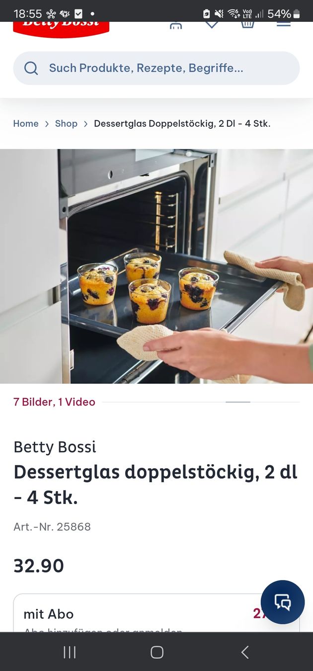 Teglie da forno: 4x Dessertglas Betty Bossi – Nuovo (secondo la descrizione) da Dottikon venduto da chi_lmp6 2
