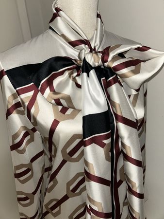 Calcaterra Designer Schleifenbluse Gr. 40, NP: 750.-