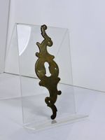 1 schöne antike Schlüsselrosette aus Messing (LOT100#MBS3)