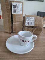 12 Stk. Costa Espressotassen mit Untertassen, weiss!