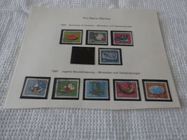 Pro Patria  1959 1960  Schweizer Ausland Mineralien  gest.