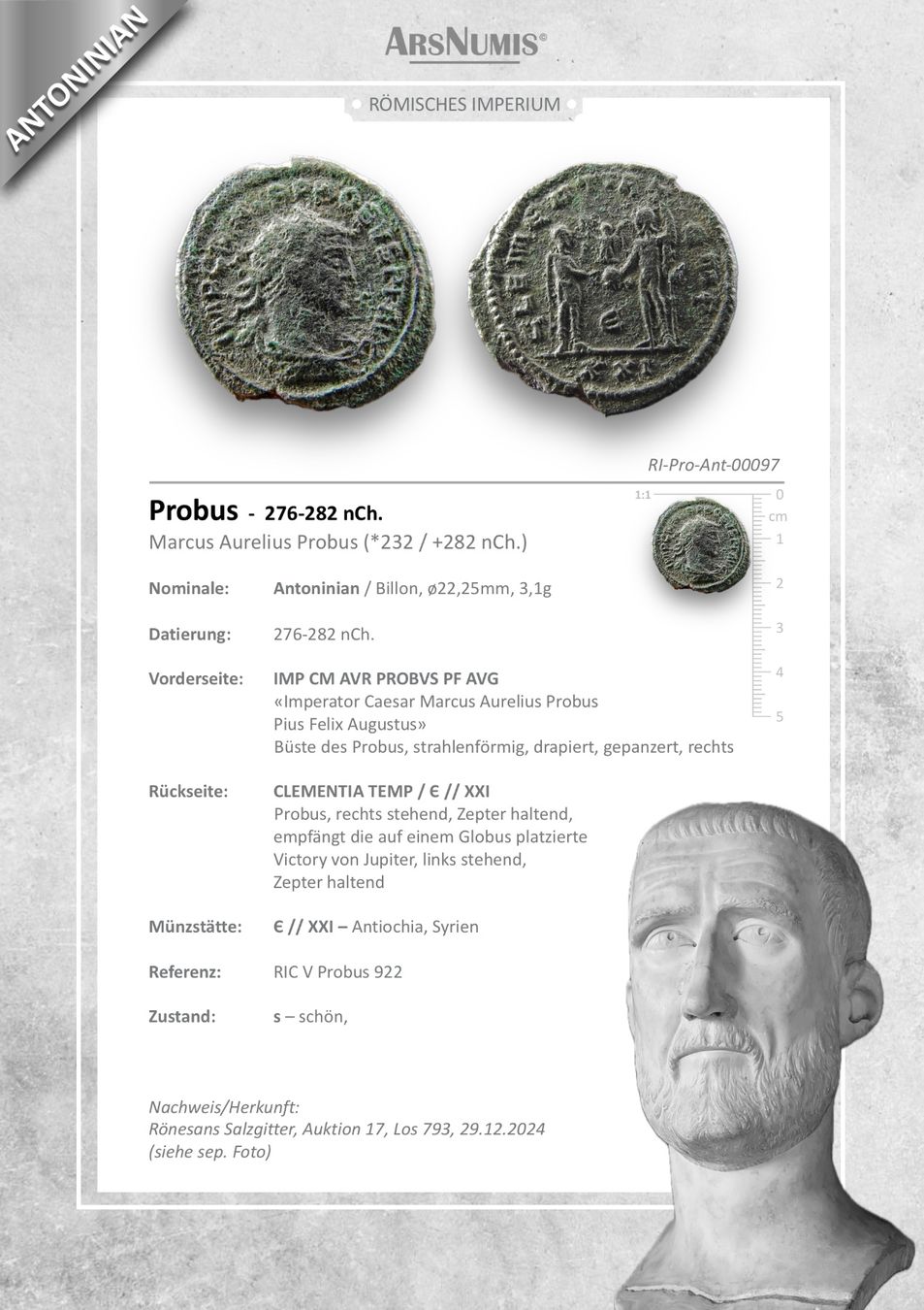 Toutes les monnaies: Antike römische Münze / Probus / 276-282 nCh. – D'occasion à Oberwil b. Zug par ArsNumis 4