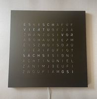 Wortuhr (48.5cm * 48.5cm) - schwarz matt