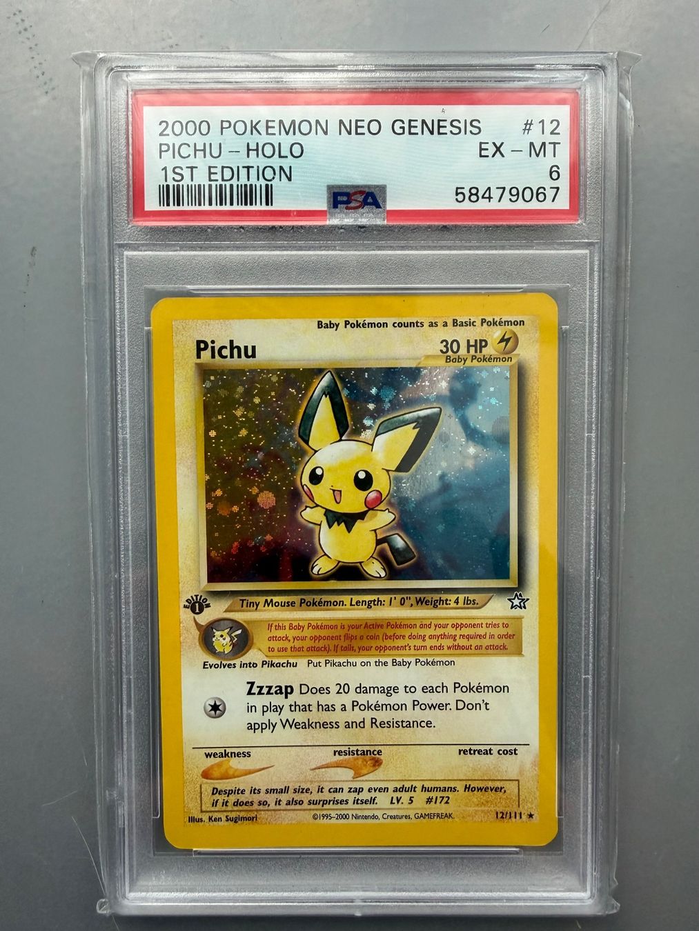 Pokémon Carte collezionabili: Pichu 1. Edition PSA 6 – Usato da Kesswil venduto da tim_t2rm