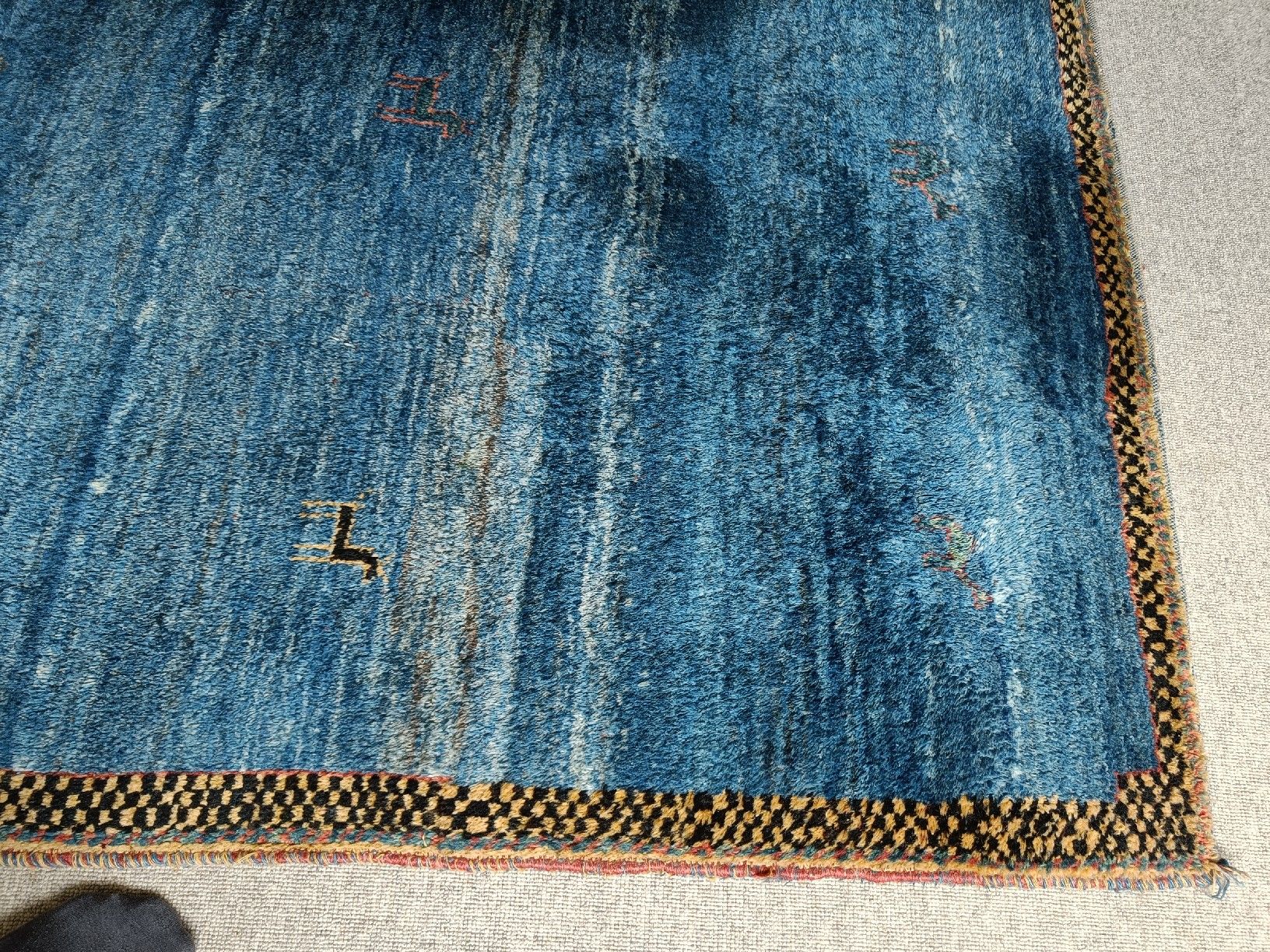 Gabbeh Tappeti: Blauer Perserteppich - Gabbeh Art - 168x165cm – Usato da Gümligen venduto da rol_k5w2 4