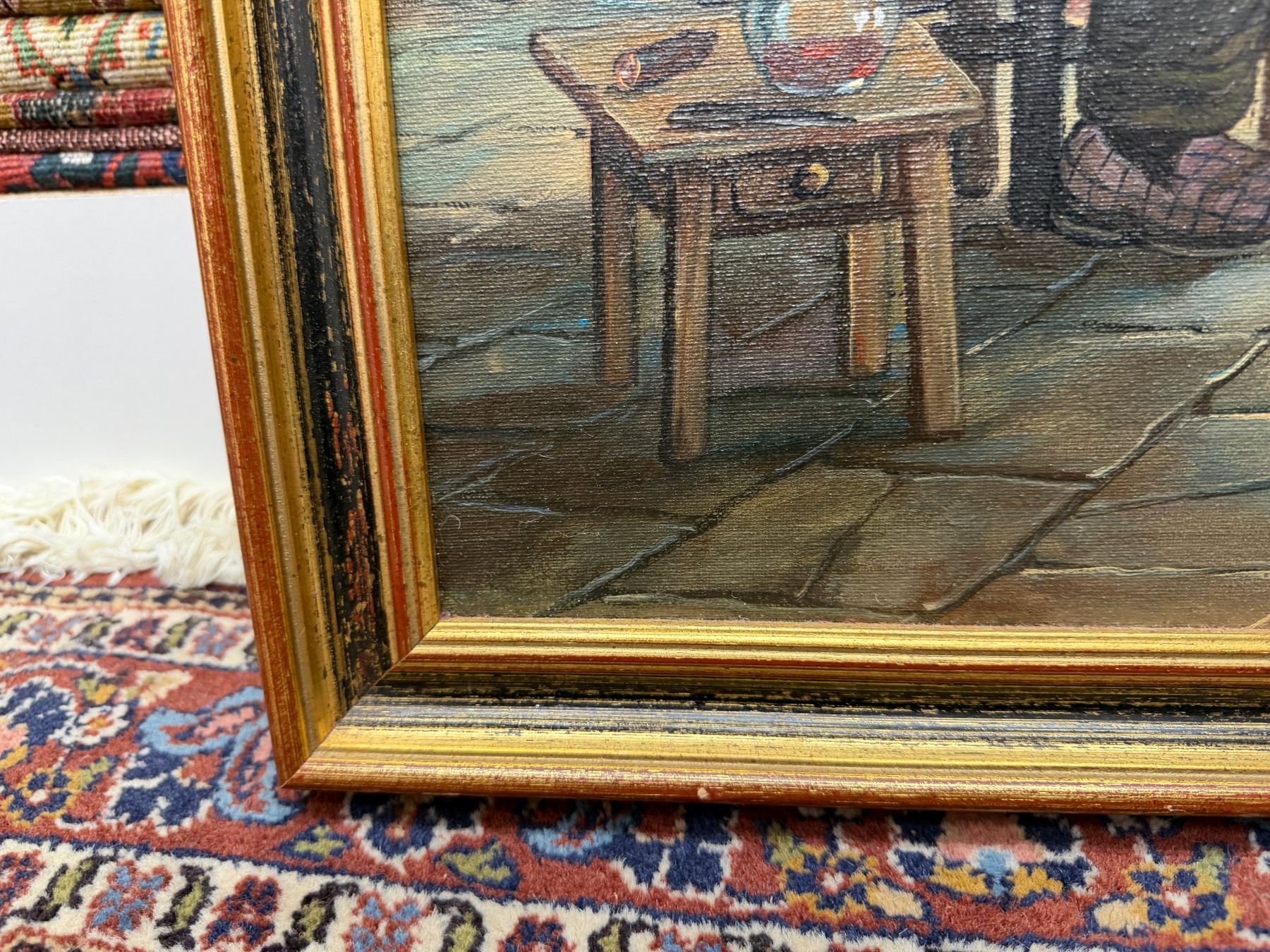 Dipinti: Dekoratives Kaminzimmer Gemälde mit alter Bauernstube – Usato da Steinhausen venduto da ZeitreiseBrocki 5