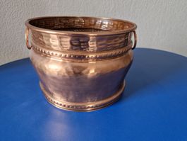 vintage Kupfertopf / Übertopf für Pflanzen