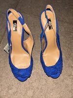 Blaue Peeptoe High Heels von Zara  Grösse 36