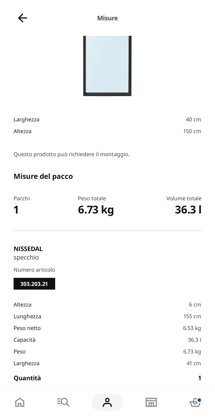 Ikea Spiegel: Specchio NISSEDAL IKEA – Gebraucht aus Bellinzona von Skiley99 4