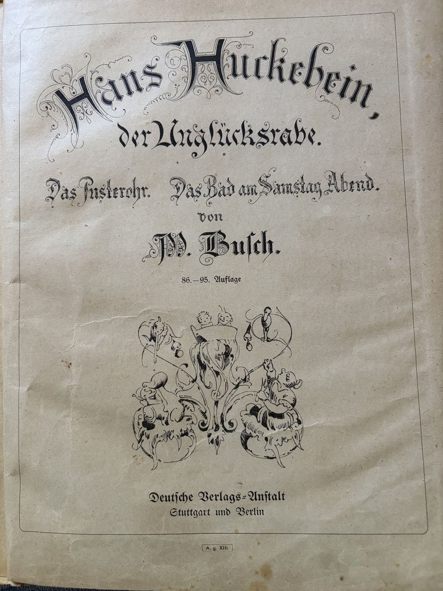 Libri: antikes Buch von Wilhelm Busch – Usato da Wangen ZH venduto da Ssunbeam 1