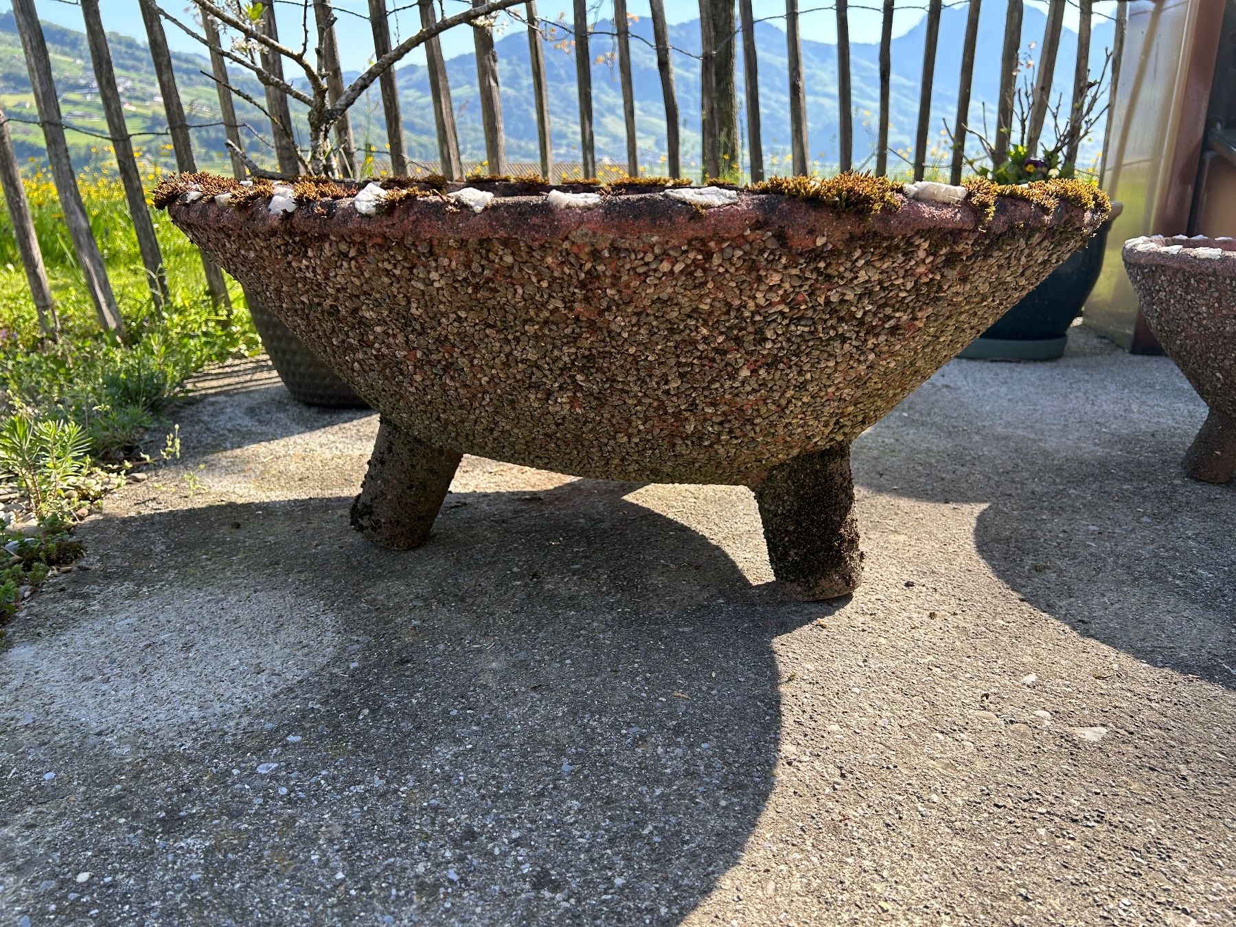 Vasi per fiori: Pflanzenschale / -topf Waschbeton – Usato da Goldau venduto da Taburettli_Brocante 2