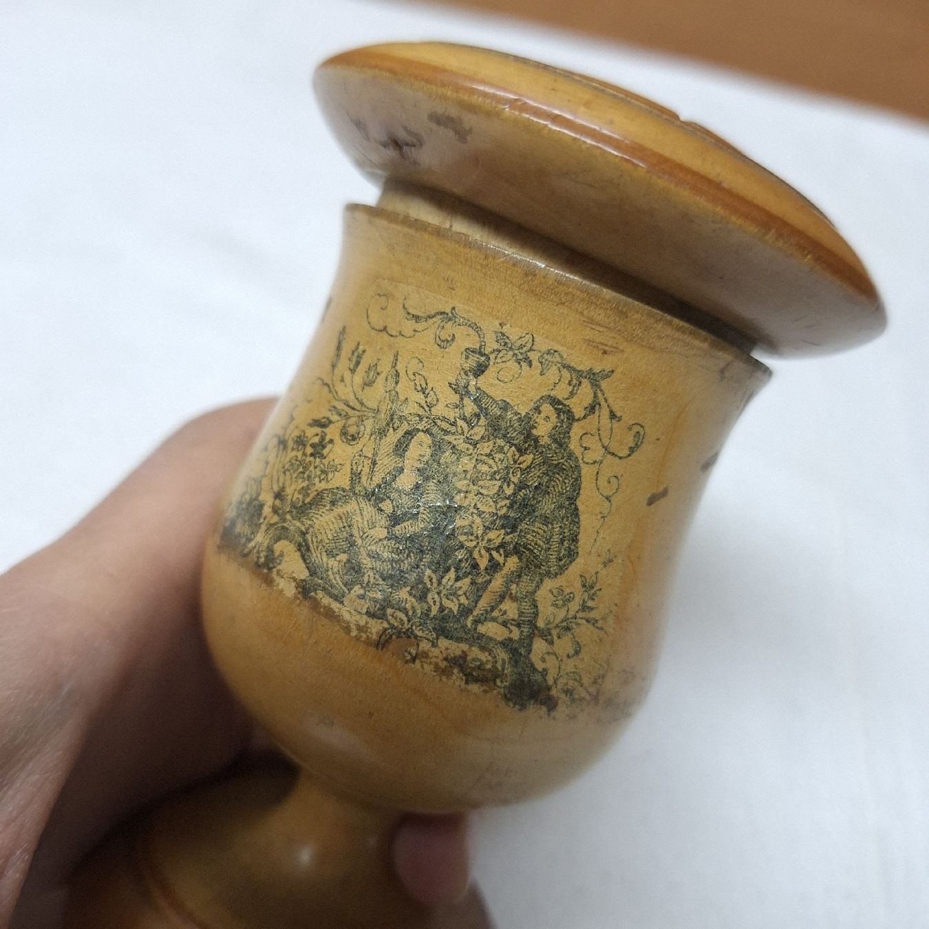 Spardosen: Antike Spardose Holz mit Bild, Spruch – Gebraucht aus Winterthur von Goldpipau 5