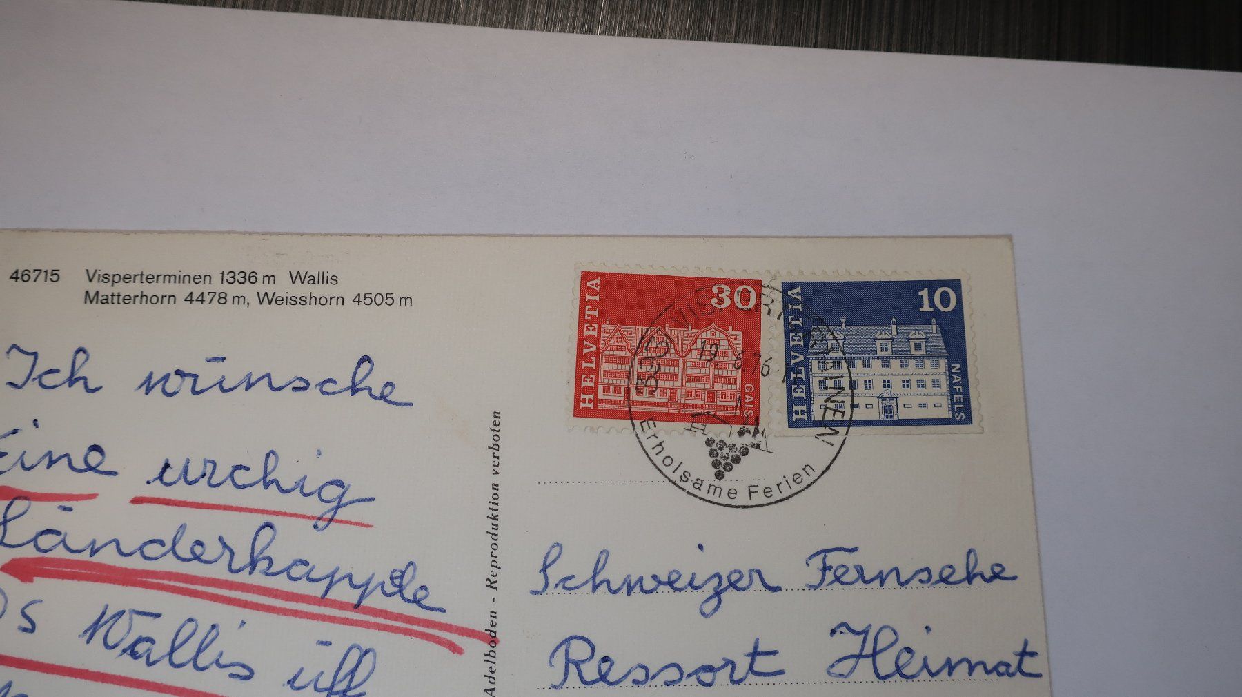 Cartoline postali: Visperterminen  1976 – Usato da Cormoret venduto da Pascalll2001 3