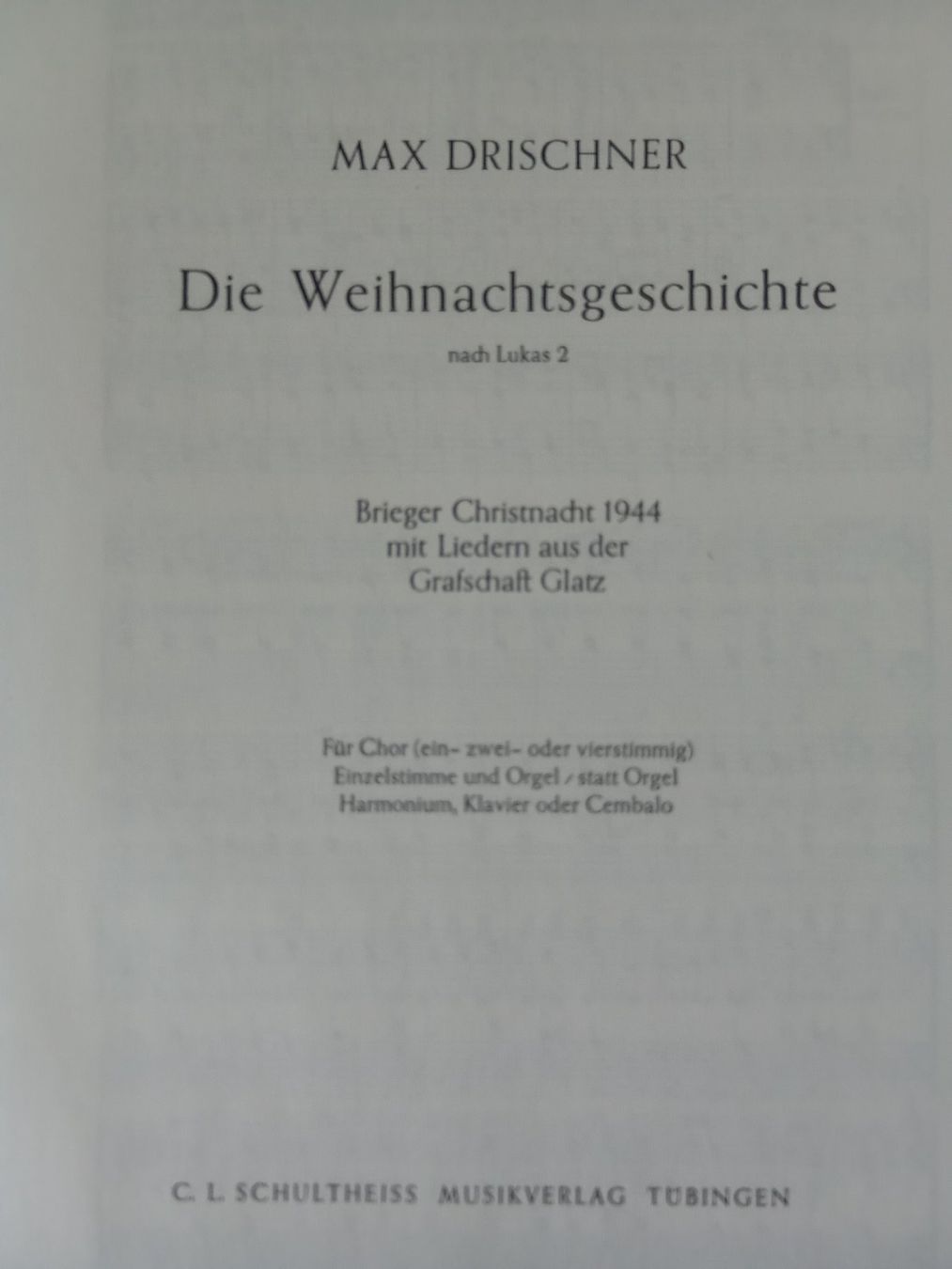 Libri: Max Drischner: Die Weihnachtsgeschichte (Partitur) – Nuovo (secondo la descrizione) da Bilten venduto da Bora3 1