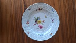 6 Meissen Essteller Blumen Knaufschwerter 1850-1924 I. Wahl