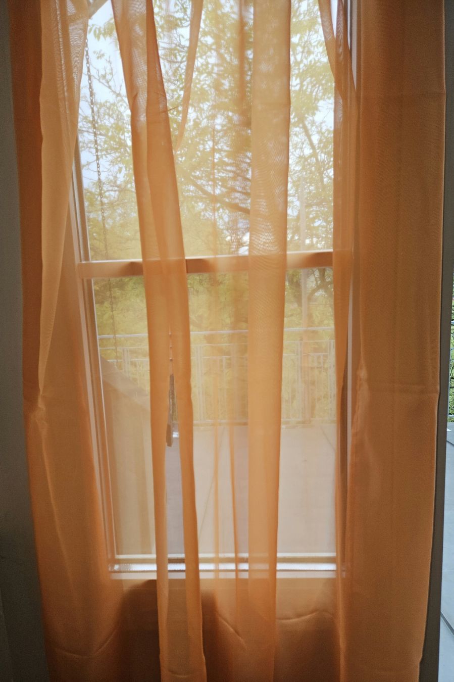 Tende: Orange Vorhänge mit Blumenmuster lang – Usato da Rheineck venduto da Eulalia40 3