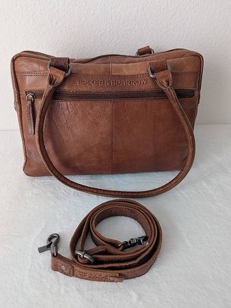 Laptop Tasche Spikes & Sparrow, Echtleder, Cognac