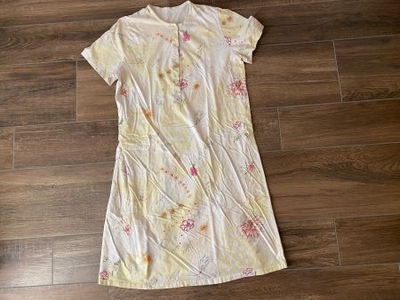 Nachthemd Blumen kurzarm gelb Gr. 42
