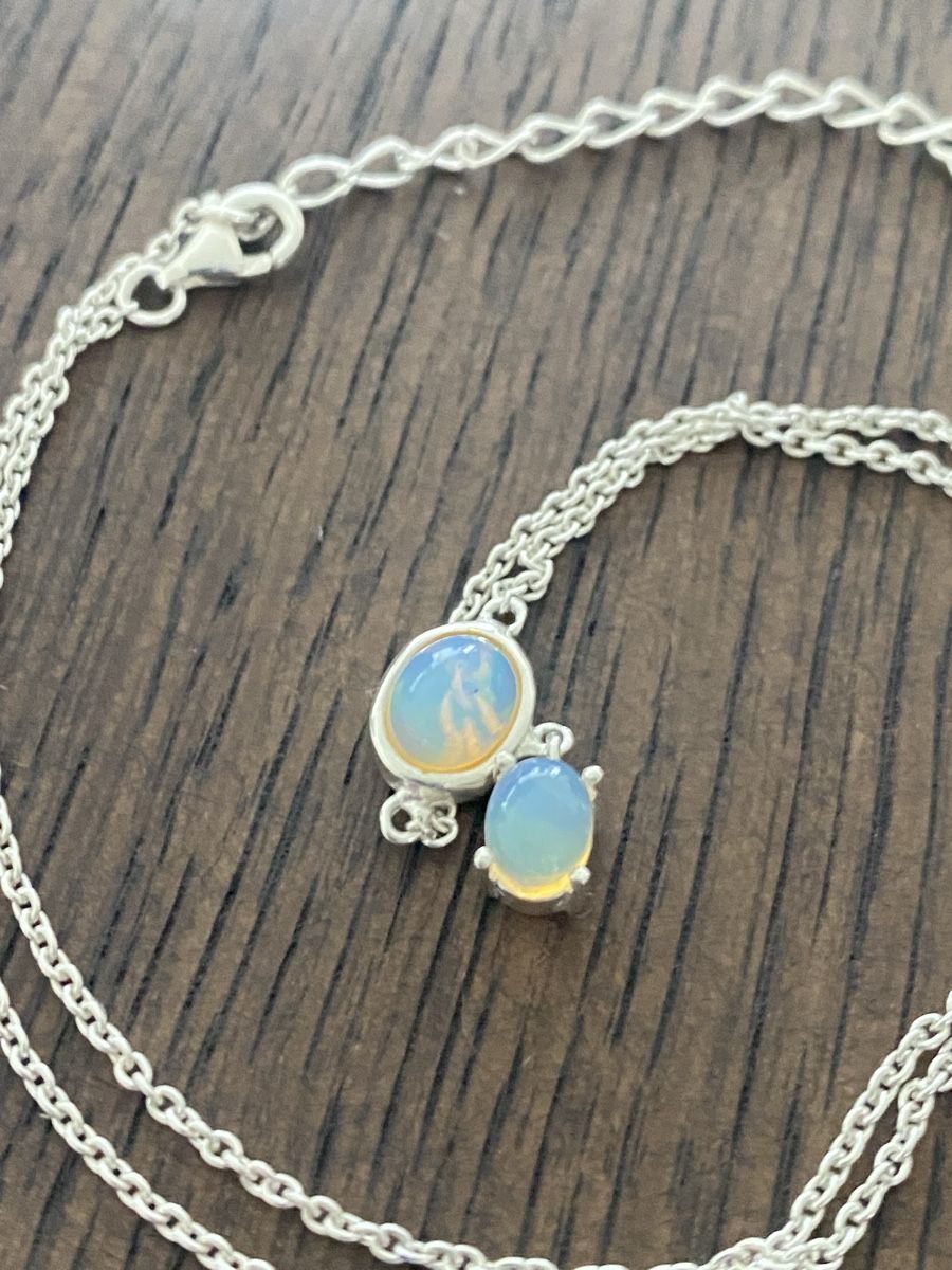 Ketten: Opal Collier in Sterlingsilber – Neu (gemäss Beschreibung) aus Luzern von S.Kern01 2