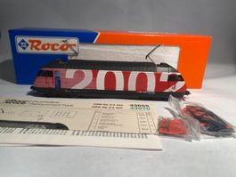 ROCO E-Lok SBB RE460 JUBI POST rot, DC ANALOG