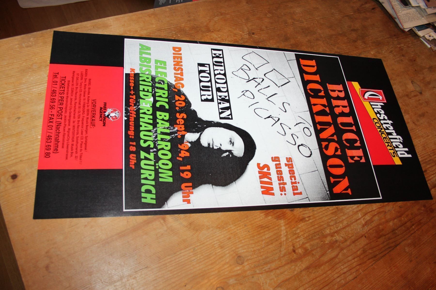 Dischi in vinile: BRUCE DICKINSON Konzert Poster 1994 ORGINAL motorhead – Usato da Pfaffhausen venduto da mono_rec 6