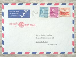 TR13 Enveloppe + Timbre USA 1955