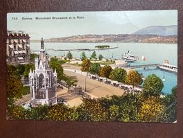 AK Genève - Monument Brunswick et la Rade - 1912