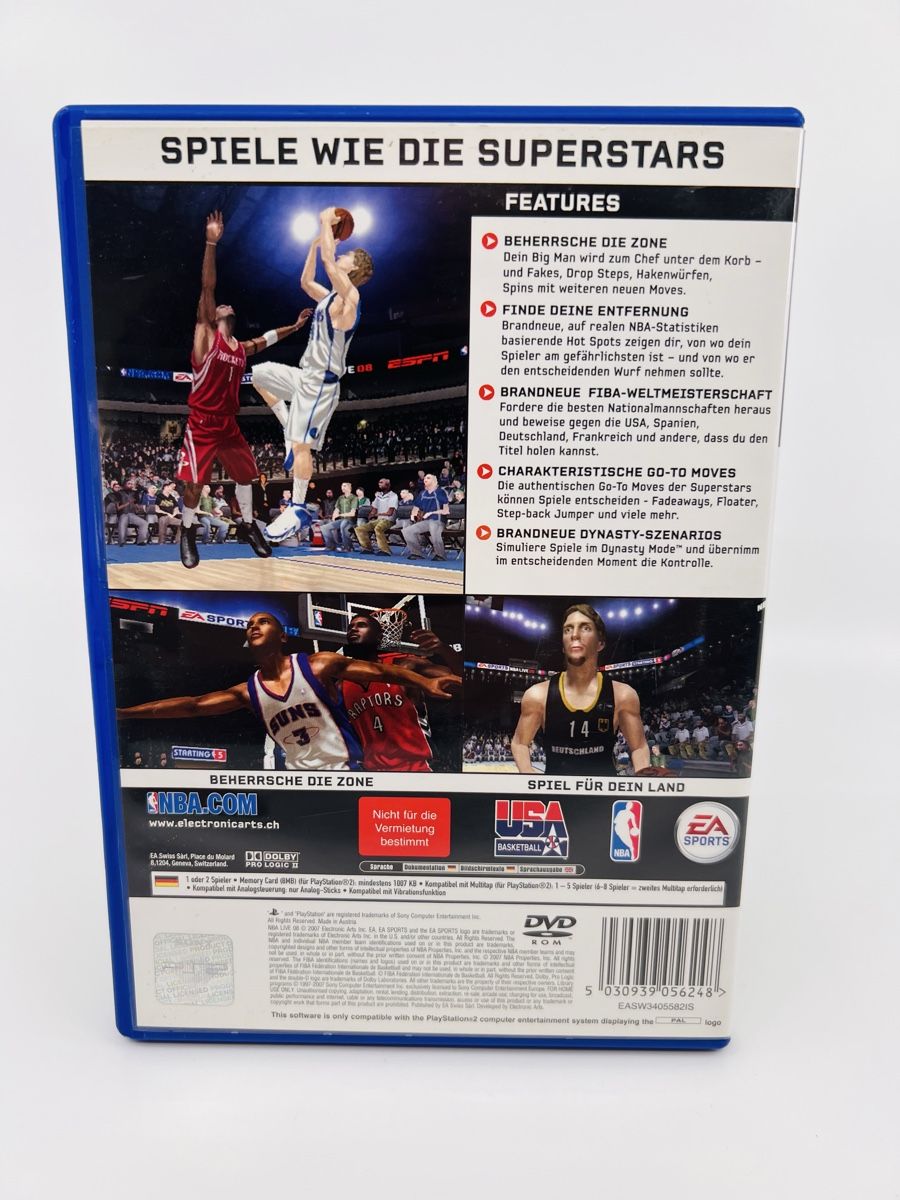 Sony Giochi: NBA Live 08 - Playstation 2 Game - Dirk Nowitzki! – Usato da Steffisburg venduto da MEB-Trade 1