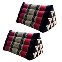 2 grosse Thai-Dreieckskissen – Kapok - 90x32 cm