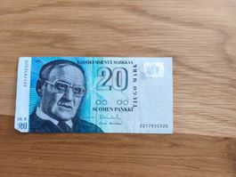 Finnland 20 Markkaa 1991 Banknote