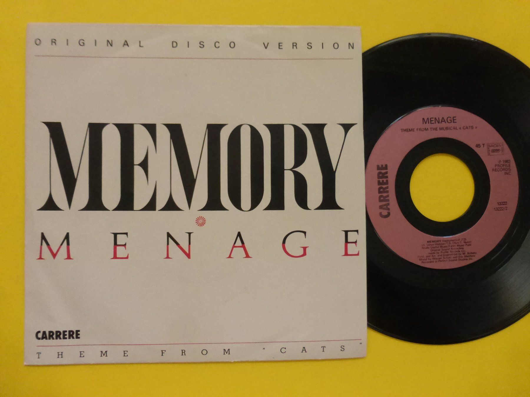 Dischi in vinile: Menage – Memory – Usato da Zürich venduto da Swiss57