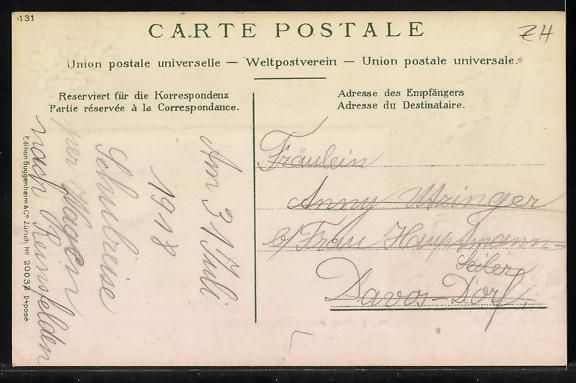 Cartoline postali: Passepartout-Lithographie Eglisau, Blick – Usato da Berlin venduto da bartko-reher 1