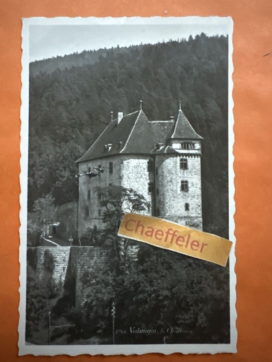 Cartoline postali: 1938   2762 Valangin le Châdeau – Usato da Zürich venduto da Chaeffeler