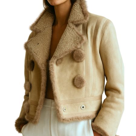 Louis Vuitton Paris – Lammfelljacke - Grösse 38 - CH36