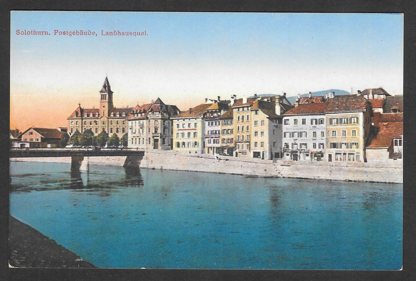 Cartoline postali: Solothurn Postgebäude Landhausquai – Usato da Olten venduto da clotaldi