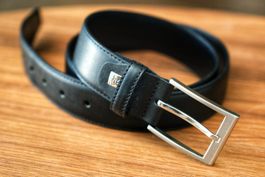 Ledergürtel schwarz Herren LINDENMANN 95