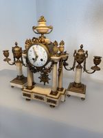 Seltene antike Kaminuhr-Garnitur von Planchon Paris ca.1860