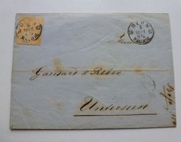 ++ Interessanter 20 Rp. Strubelbrief nach Unterseen