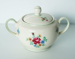 VSK/USC Nr 7759 Vintage Porzellan Zuckerdose mit Deckel