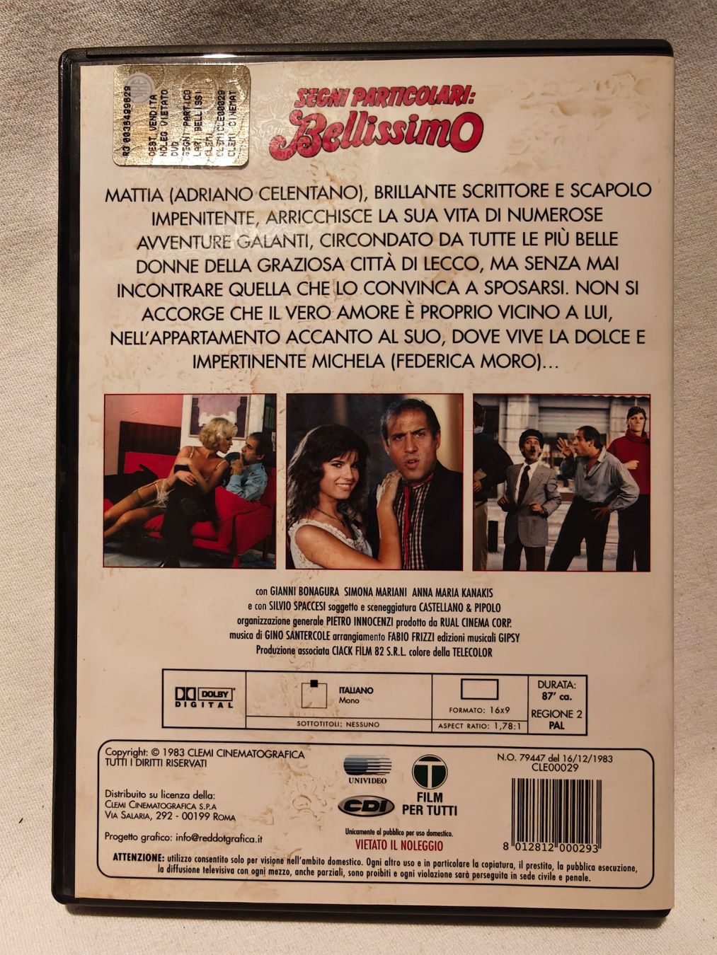 Tutti i DVDs: Segni Particolari Bellissimo - Adriano Celentano – Usato da Gutenswil venduto da Vulcano21 2