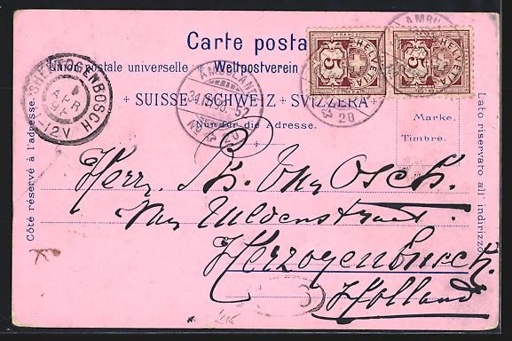 Cartoline postali: Litho Luzern, Gesamtansicht mit Panorama – Usato da Berlin venduto da bartko-reher 1