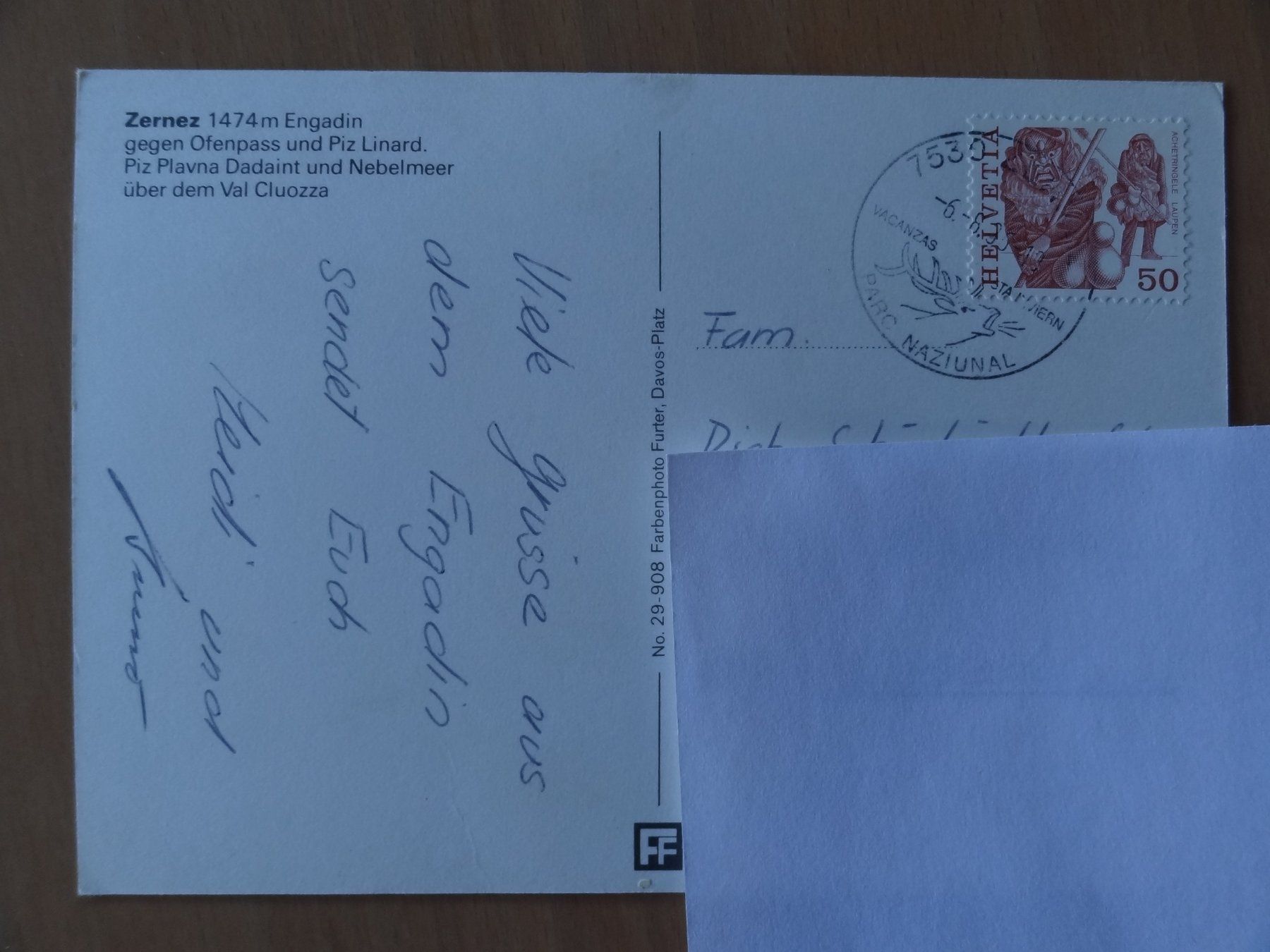 Cartoline postali: Zernez - Engadin - années 70 – Usato da St Léonard venduto da Riglin 1