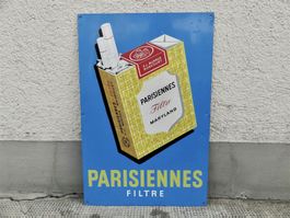 ALTES REKLAME BLECHSCHILD PARISIENNES